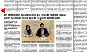 Un matrimonio de Santa Cruz de Tenerife cancela 36.850 euros de deuda con la Ley de Segunda Oportunidad